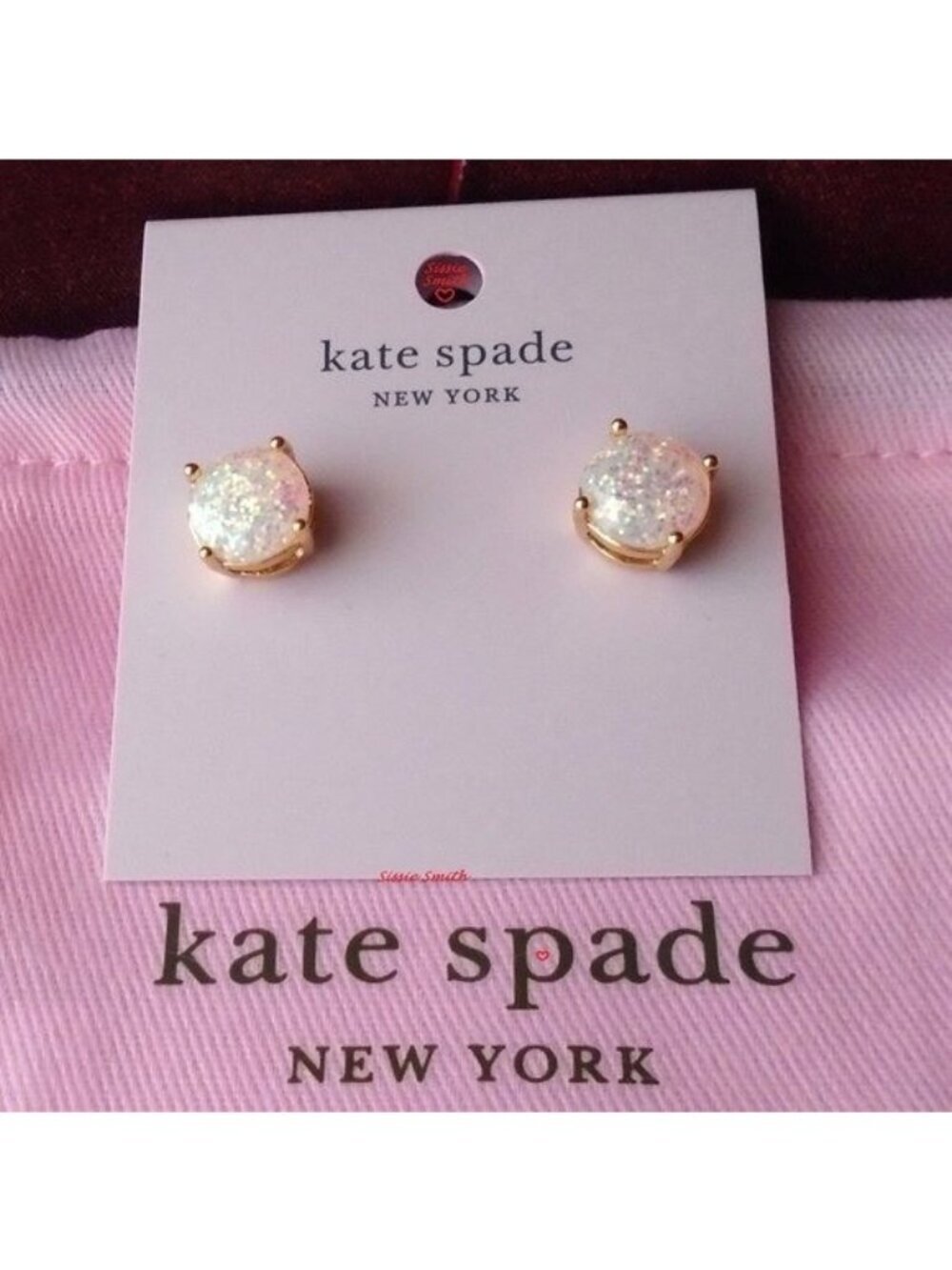 Kate Spade New York Earrings Opal Gumdrop Iridescent Glitter Studs